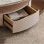 Fully Assembled Oversize 51" Modern Oval Coffee Table with Storage Drawer, White Sintered Stone Top & Gold Stainless Steel Base
