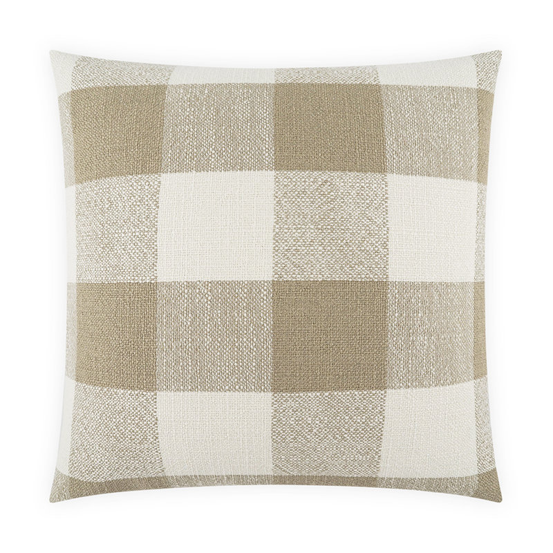 Checked Out Throw Pillow, Mushroom