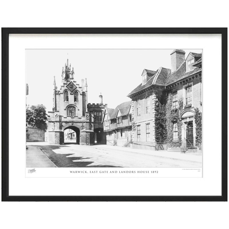 Warwick, East Gate And Landors House 1892 - Single Picture Frame Print, 60cm H x 80cm W x 2.3cm D