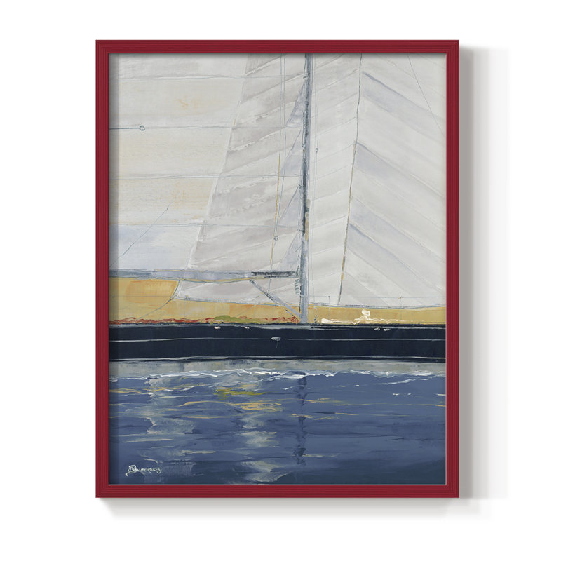Gallery Stealth, reproduction d'art encadrée - bois massif, H 11 po x l 9 po, Rouge