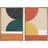 " Geometric Colorful Block Abstract Shapes Modern " 2 - Pieces-92285141-92285140