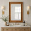 Miroir décoratif en rotin, miroir rectangulaire encadré de bois, miroir mural en verre trempé haute définition pour salle de bain, entrée ou salon de style campagnard-1468573793-1468573794