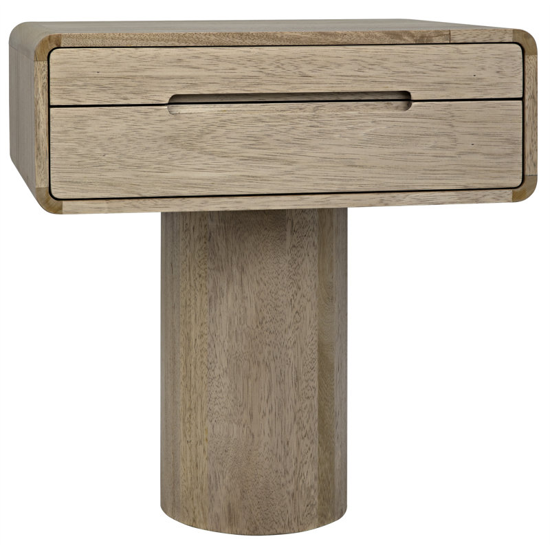 Langford Solid Wood End Table with Storage