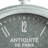Antique White Mantel Clock With Pewter Finish And Iron Base