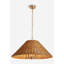 Lustre japonais en rotin à hauteur réglable de style Wabi-Sabi-133228093
