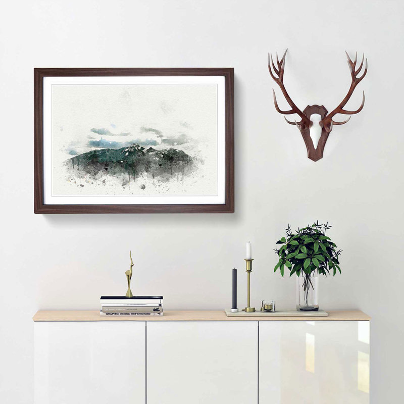 The Rocky Mountains of California in Abstract - Framed Print, Walnut, 40cm H x 60cm W x 2cm D