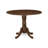 5 Piece Kitchen Table Set for 4 Includes a Round Dining Room Table with Dropleaf and 4 Light Tan Linen Fabric Parsons Dining Chairs, Natural Walnut-440094681-440094686-440130013