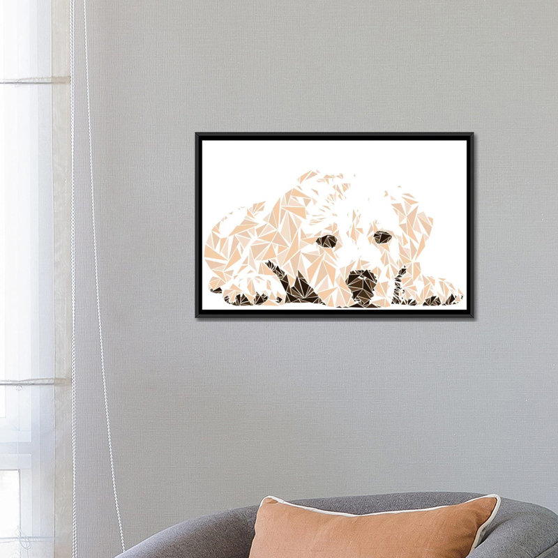 «Labrador Puppy», impression sur toile, H 18 po x l 26 po x P 1,5 po, Toile avec cadre noir