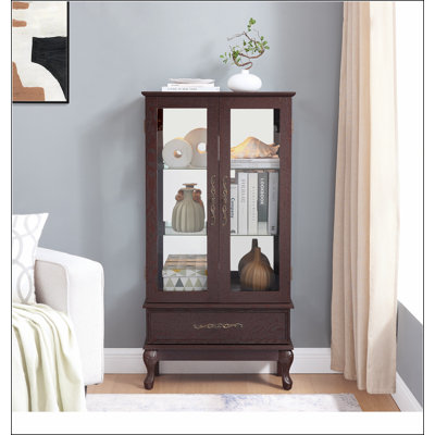 Armoire vitrée avec porte vitrée Curio