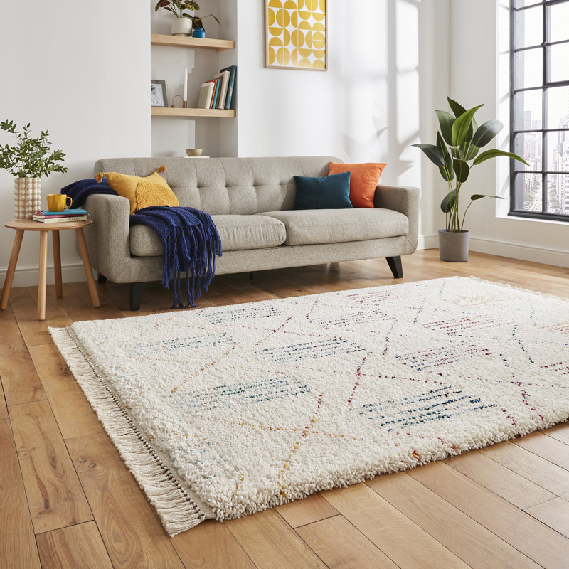 Havilyn Geometric Shapes Machine Tufted Area Rug, Rectangle 120 x 170 cm