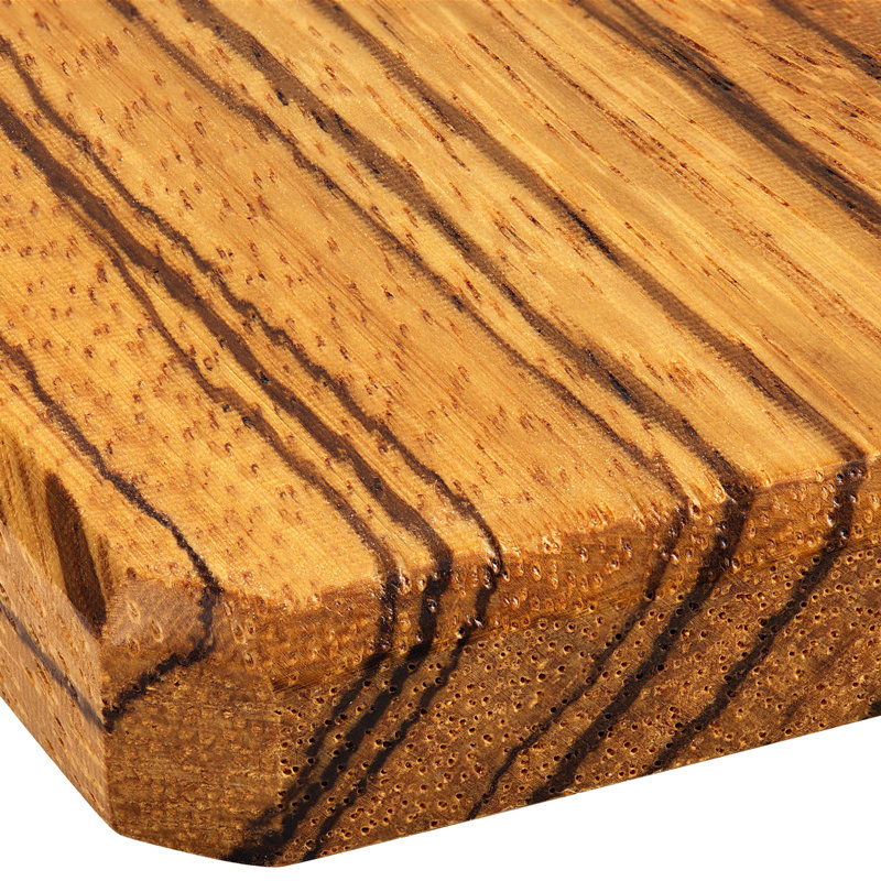 Tiger Wood Coasters Edge Grain avec base