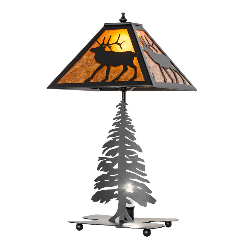 21" High Lone Elk Accent Lamp