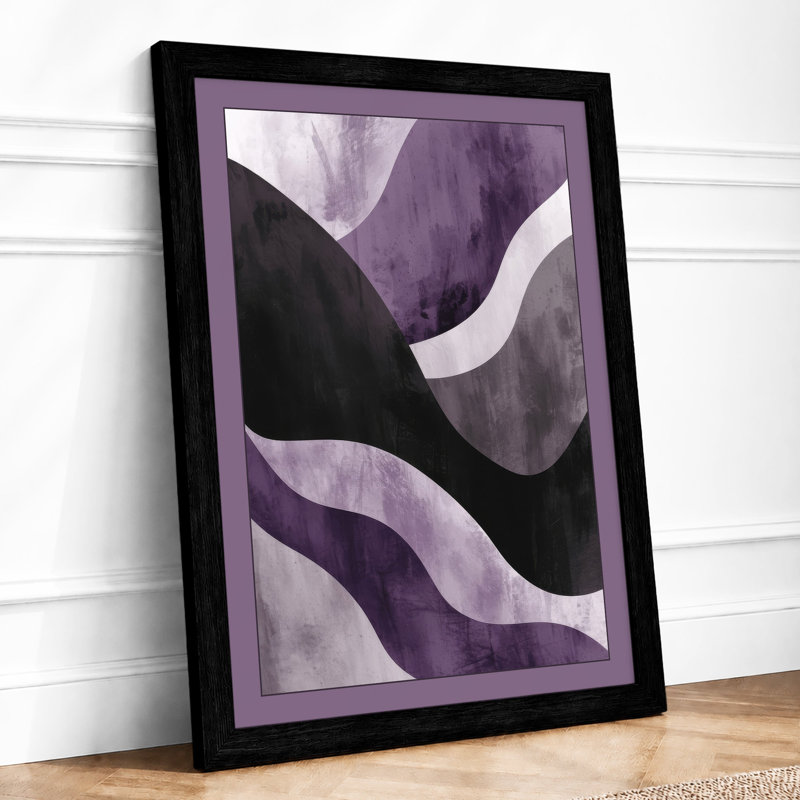 Lavender Waves Minimalist - Print, Black, A4 - 29.7 x 21.0 cm
