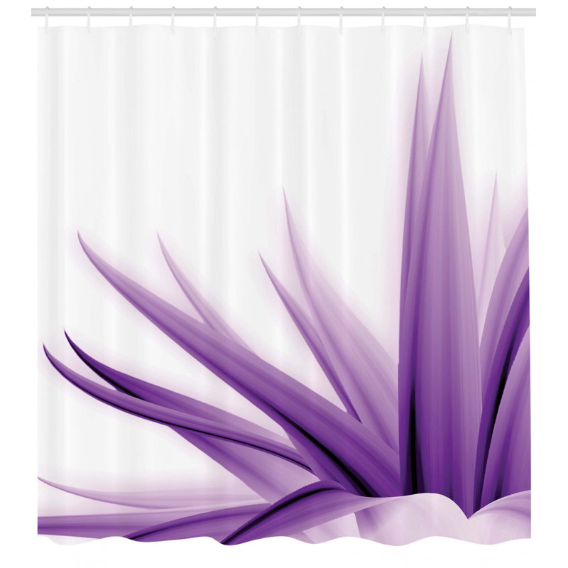  Rideau de douche Flower, H 69 po x l 105 po, Lavande foncé