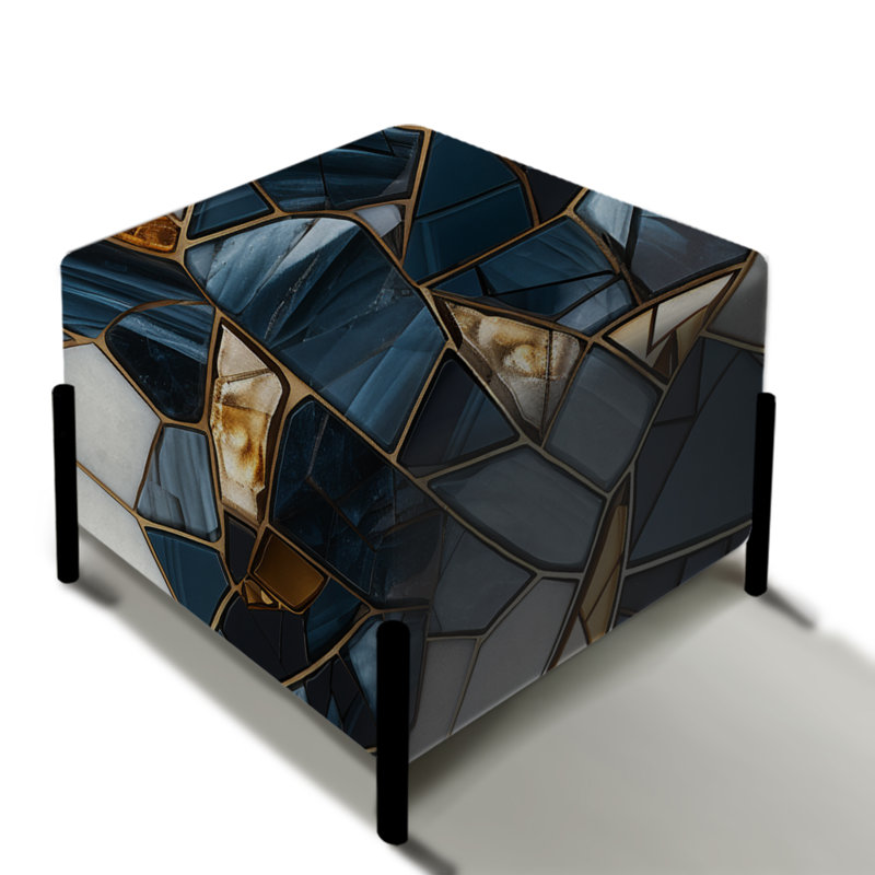 Urban Urban Marble Motif - Repose-pieds carré en marbre