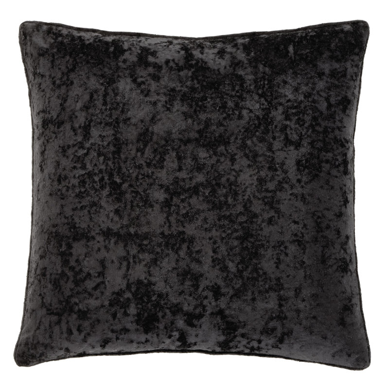 Crushed Velvet Cushion with Filling, Natural, Square 55cm