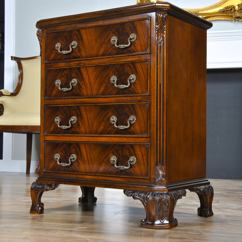 Table de chevet en bois massif brun