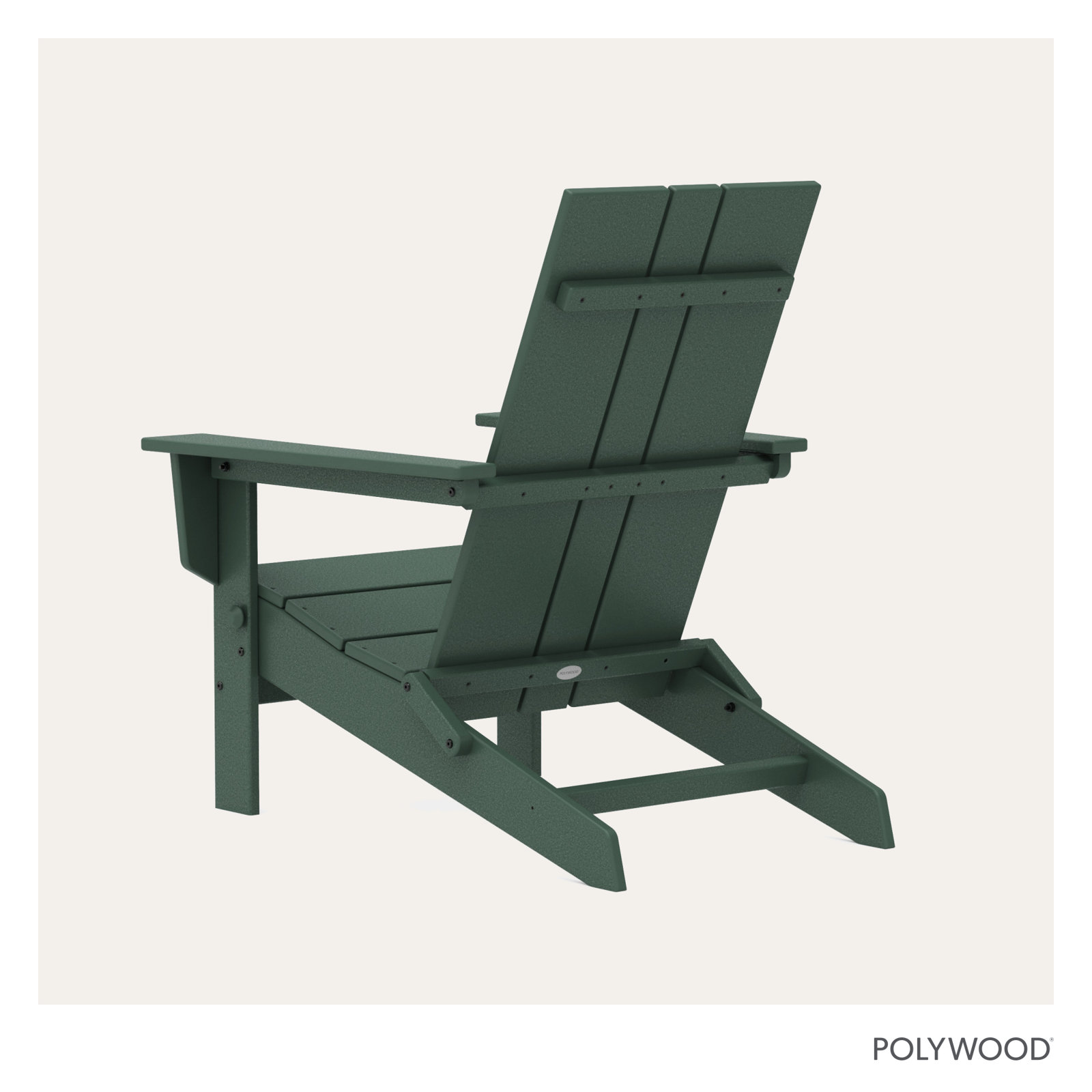 POLYWOOD® Folding Adirondack Chair, Dark Green
