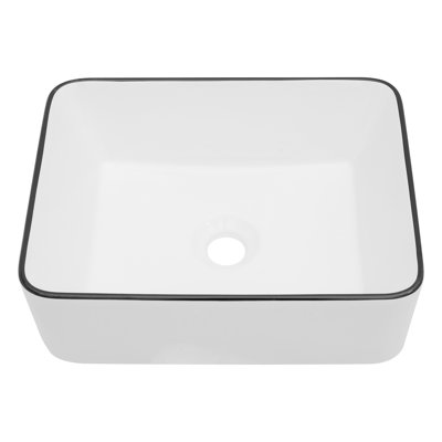 Rosefray 12'' Ceramic Rectangular Bathroom Sink