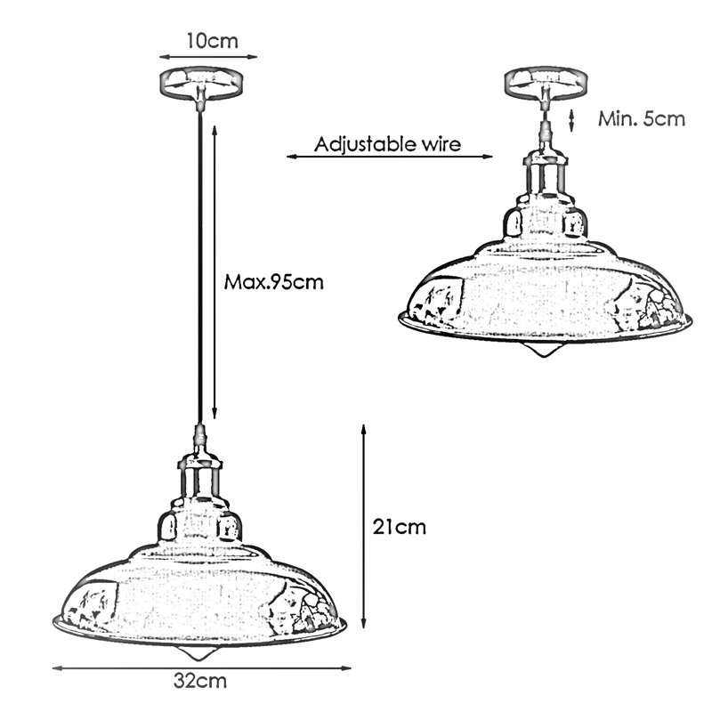 Grubb 1 - Light Orange Pendant, Red