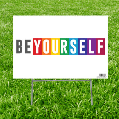 Piquet de jardin LGBT Be Yourself Yard