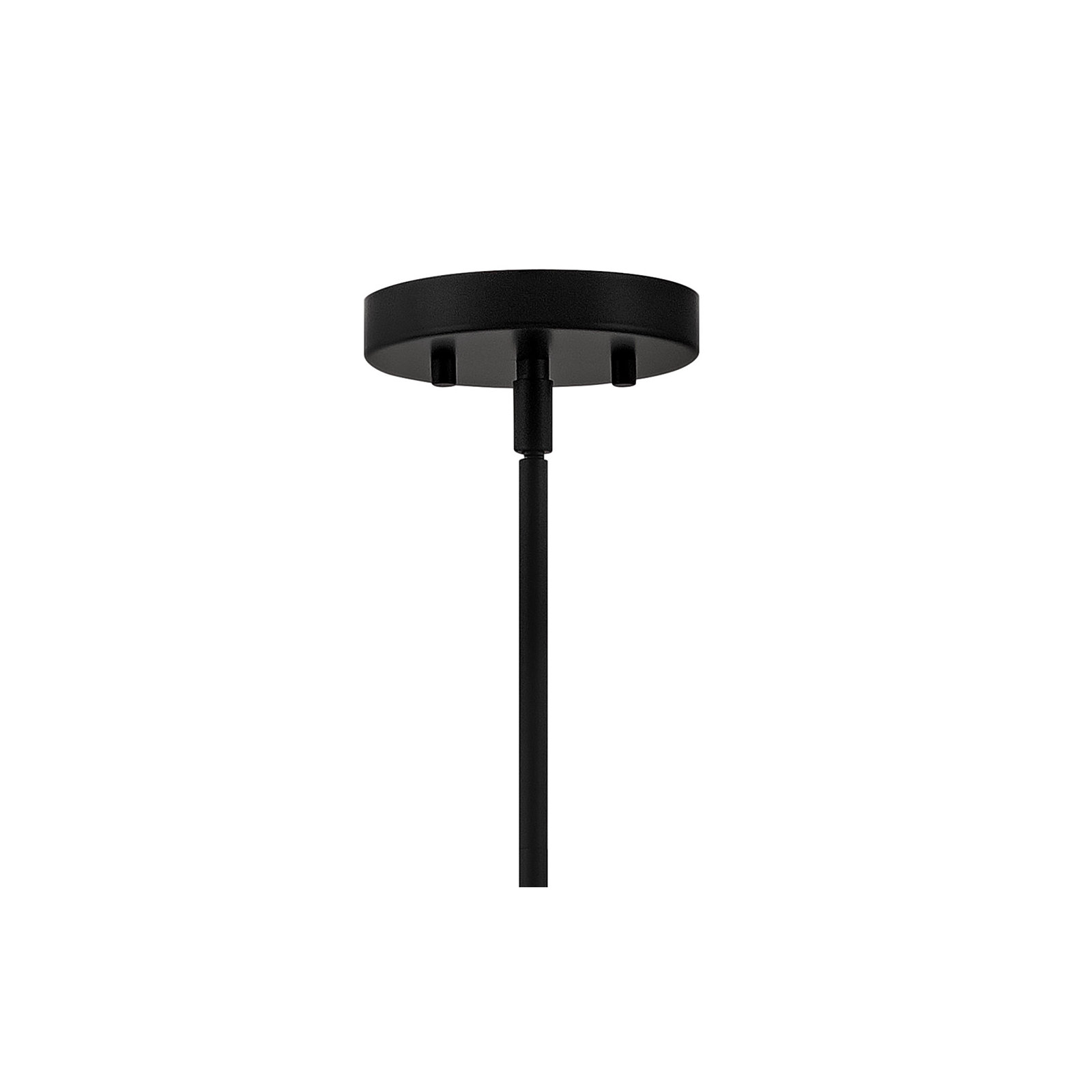 Villa Single Light Glass Steel Dimmable Pendant, Black
