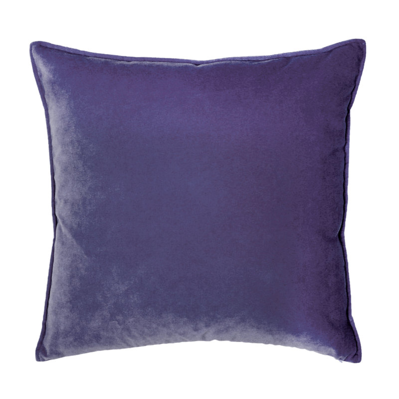 Franklin Washable Velvet Square Pillow Cover & Insert , 22"H x 22"W, Deep Purple