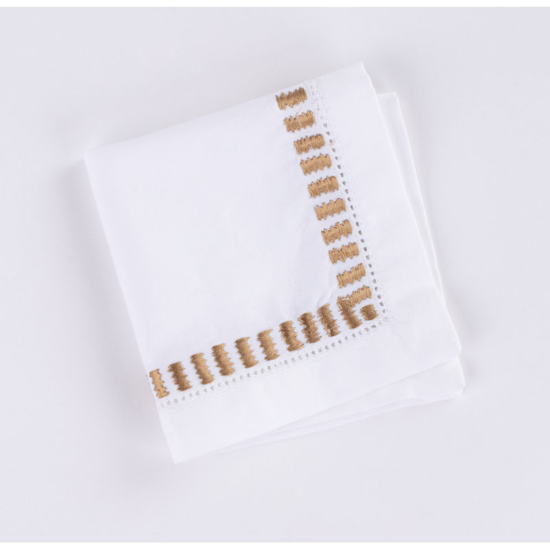 Euphrasie Serena Cocktail Napkin Set, Caramel