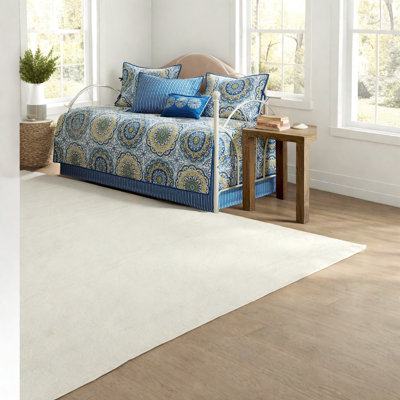 Elegant Reversible Cotton Bedding Sets, Blue Modern Design For Twin Daybed