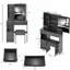 Coiffeuse 29,2 po + tabouret rembourré