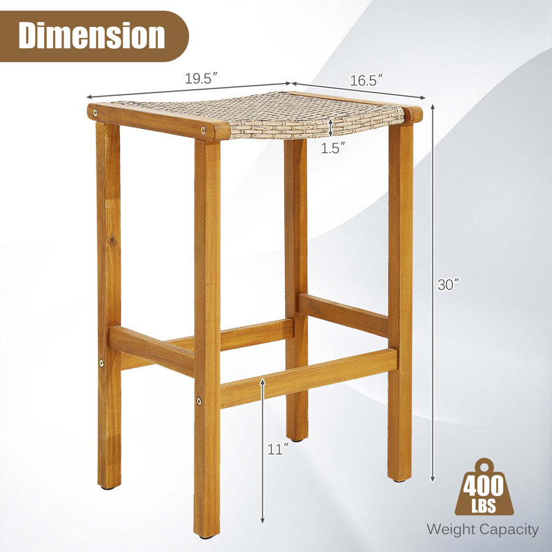 Aliff Outdoor 30'' Bar Stool