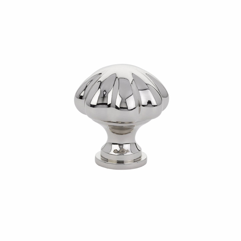Poignée d'armoire Emtek Melon, H 1,25 po x l 1,25 po x P 1,25 po, Nickel poli