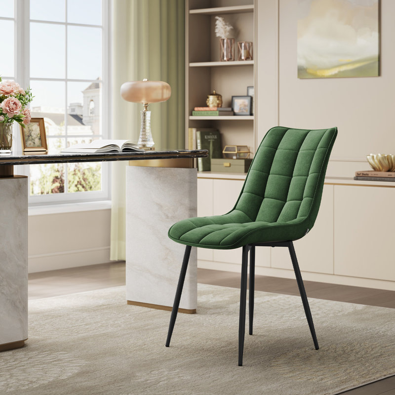 Chattooga Upholstered Dining Chair, Dark Green, 2