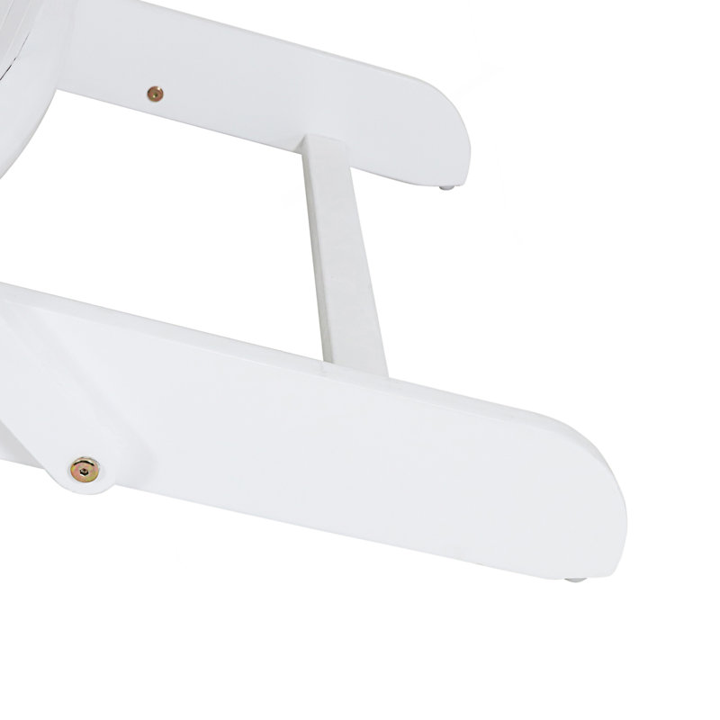 Chaise Adirondack avec conception pliante et porte-gobelets, Blanc