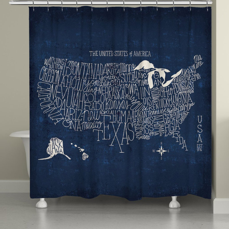 Rideau de douche simple, H 71 po x l 74 po, Altoona