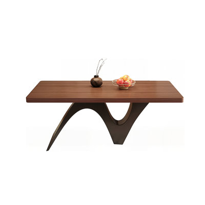 86.61"Medieval-style vintage solid wood brown conference table