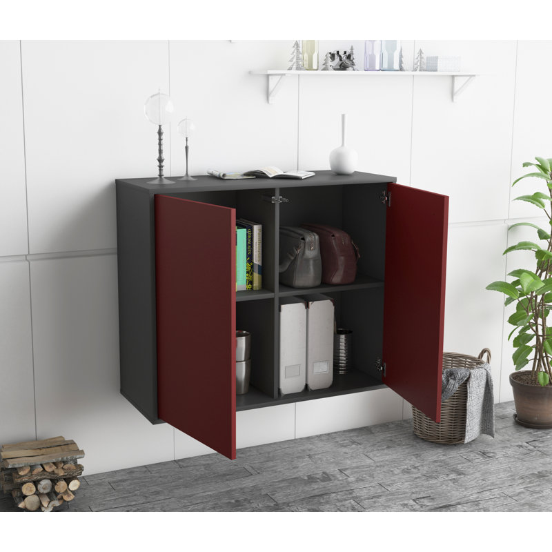 Chuck 92cm Sideboard, Anthracite/Purple