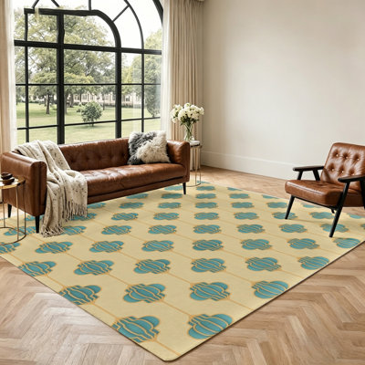 Soft Geometric Pattern Rug, Area for Living Room, Bedroom, Non-Slip Washable Floor Mat, Indoor Home Decor Rugs