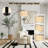 Modern Arc Floor Lamp with Natural Seashell Shade - 180° Adjustable Standing Lamp