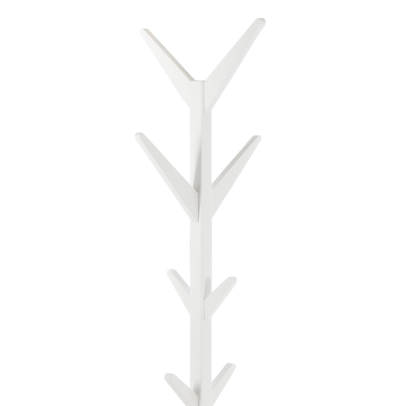 Jahiem Freestanding 8 - Hook Coat Rack, White