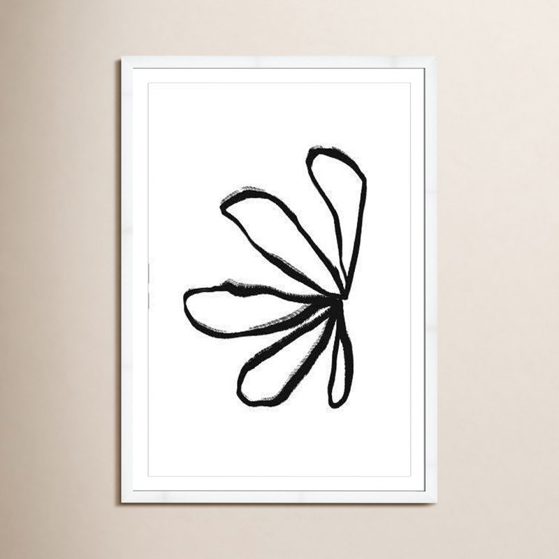 «Line Dessin Collection Petals» encadré sur papier par Leah Straatsma, reproduction, H 55 po x l 39 po x P 1,25 po