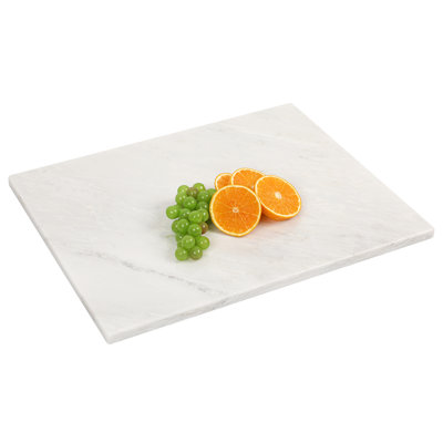 Planche à découper en marbre blanc Adolif pour la cuisine, 16 x 20 pouces