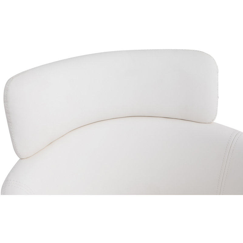 Izzybella 18.11'' H Vegan Leather Upholstered Armchair, Cream Vegan Leather