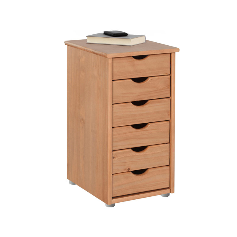 Rex Solid Wood 34cm W 6 - Drawer Chest of Drawers, Stain Wax