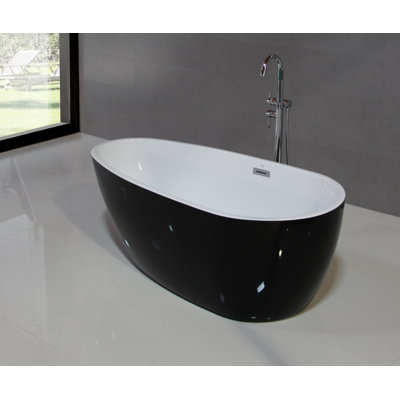 62'' x 28'' Freestanding Soaking Acrylic Bathtub