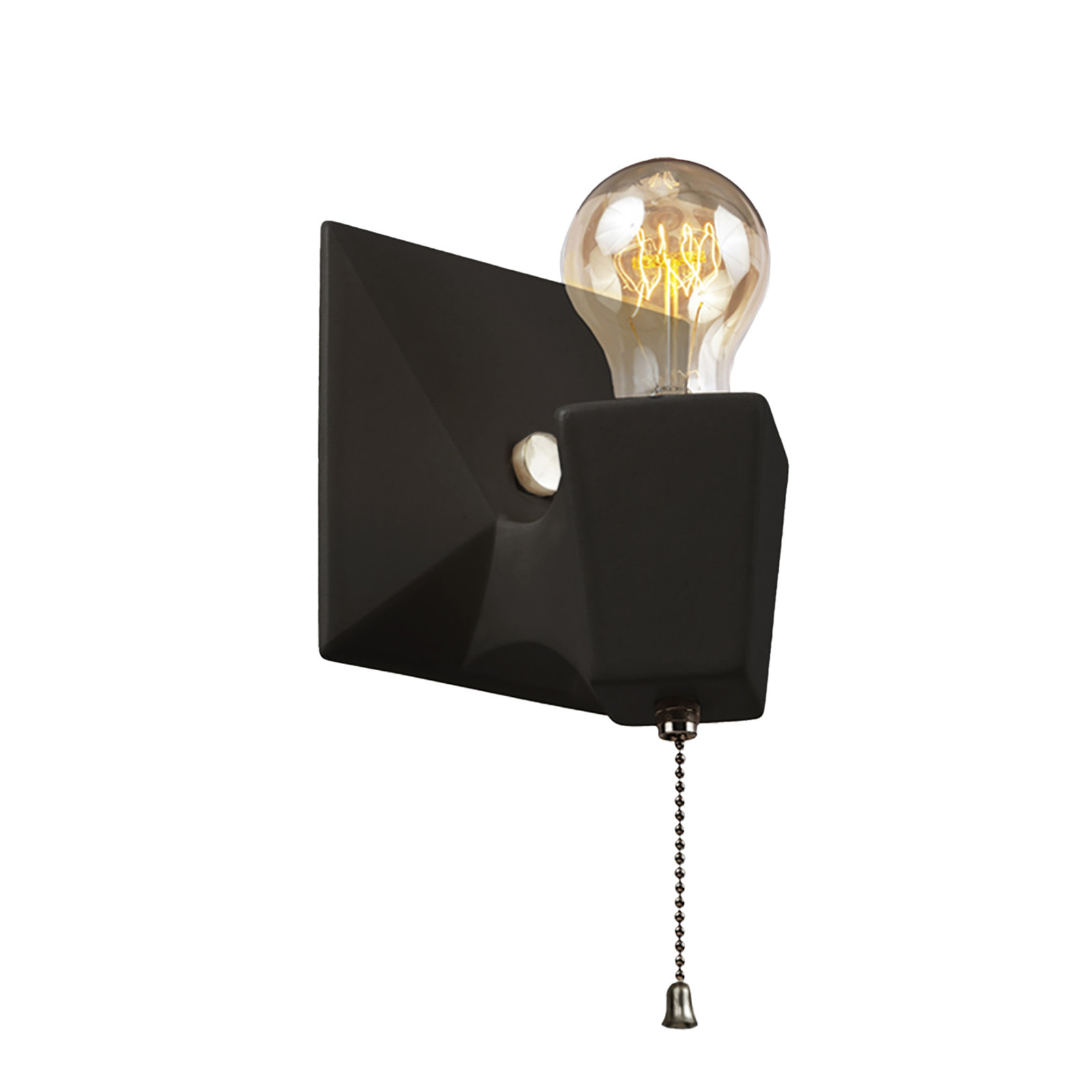 Ametria Single Light Ceramic Dimmable Armed Sconce, Bisque Brass, Brushed Nickel