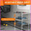 Table basse en acier inoxydable pour l'extérieur / restaurant, 24 x 36 pouces avec 2 tablettes réglables, robuste et amp; Facile à assembler