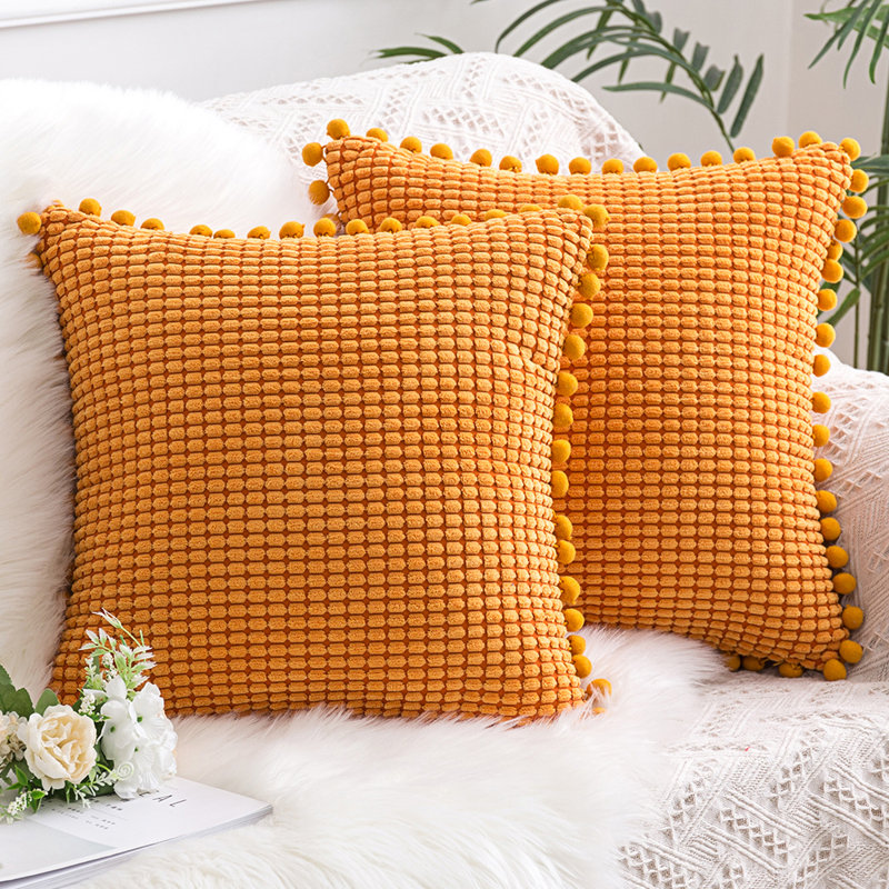 Housse de coussin , Orange, 20 po x 20 po