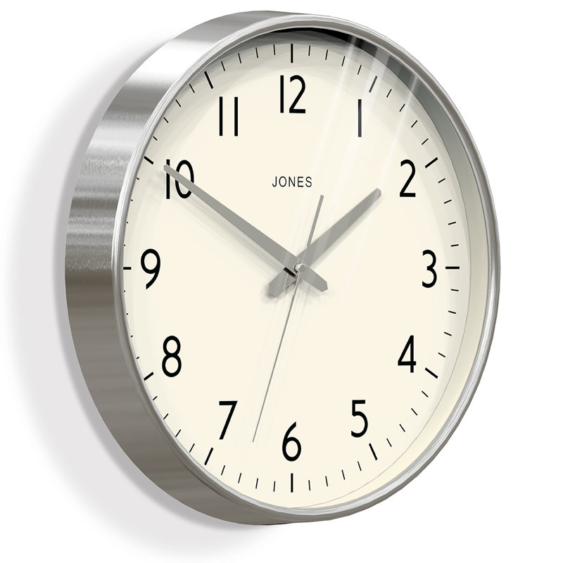 Metal Wall Clock, Cream