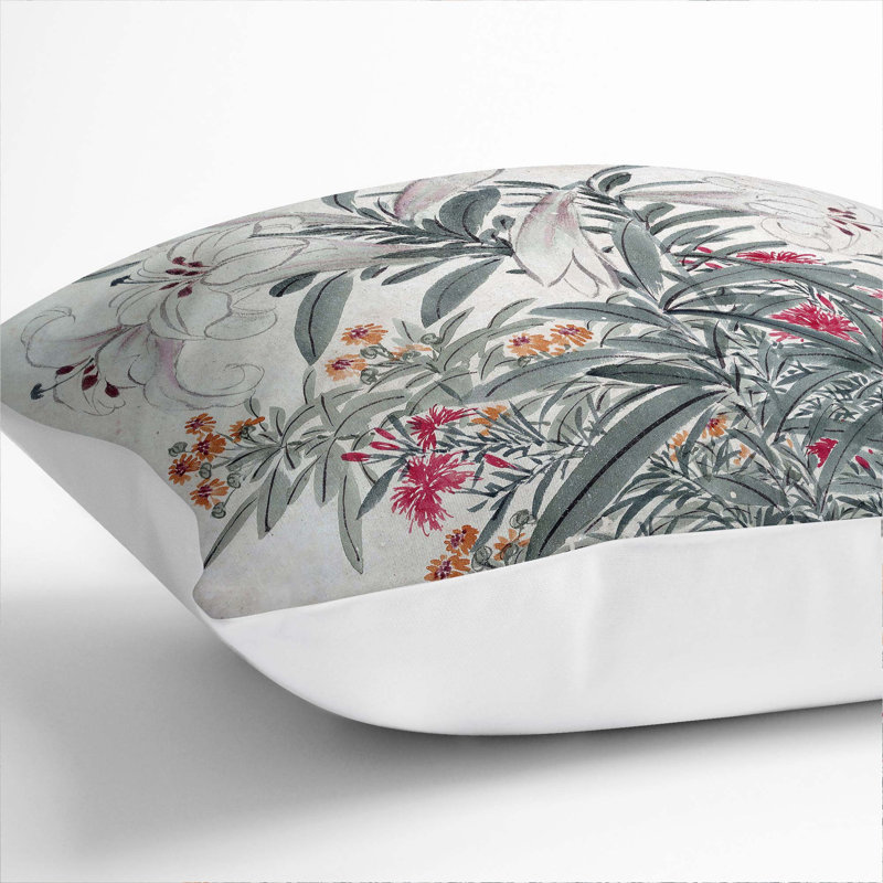 Square Throw Cushion, White, 55cm H x 55cm W x 20cm D